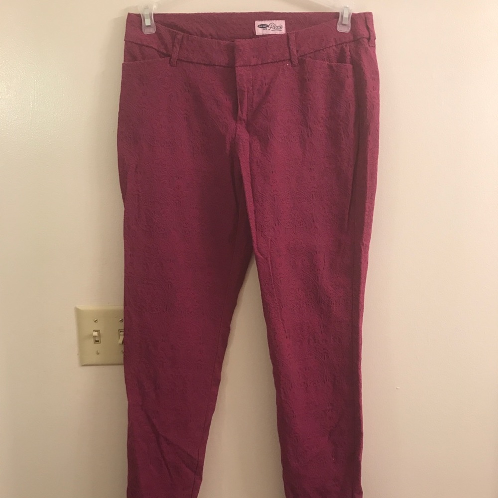Pink floral Old navy slacks